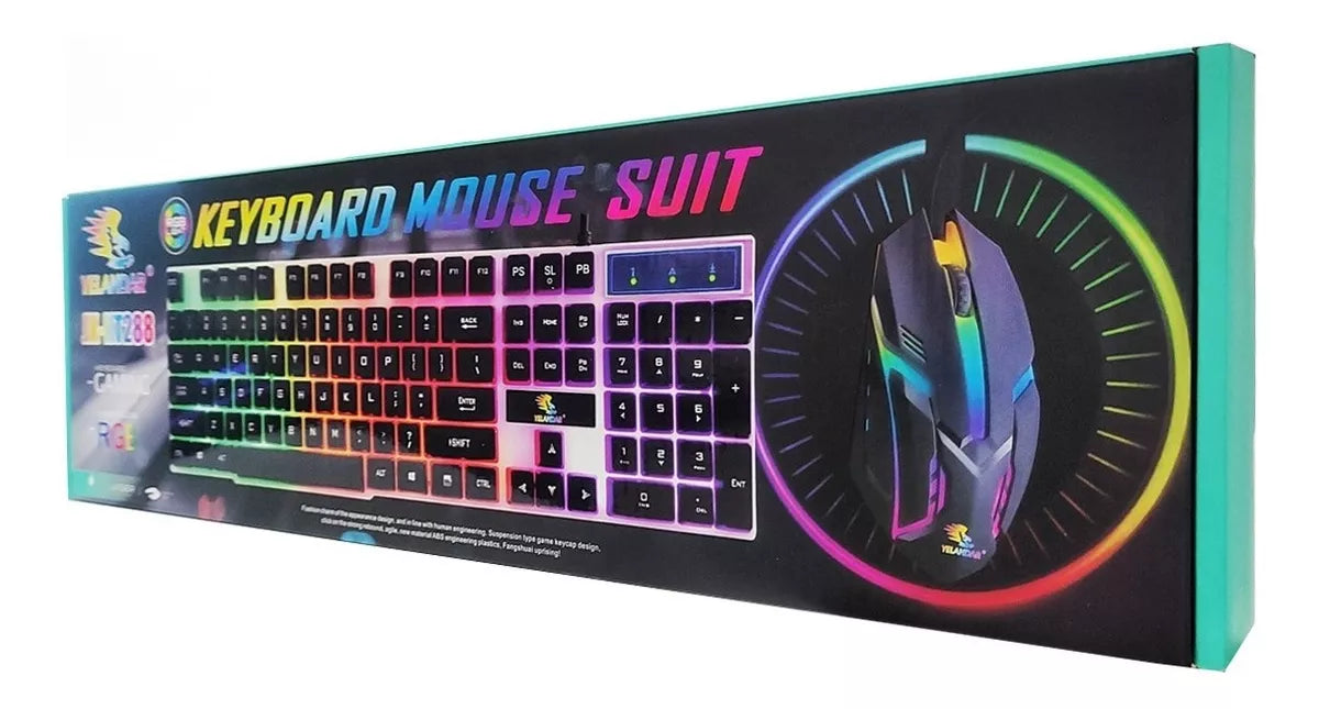 TECLADO MÁS MOUSE GAMER CON LUCES